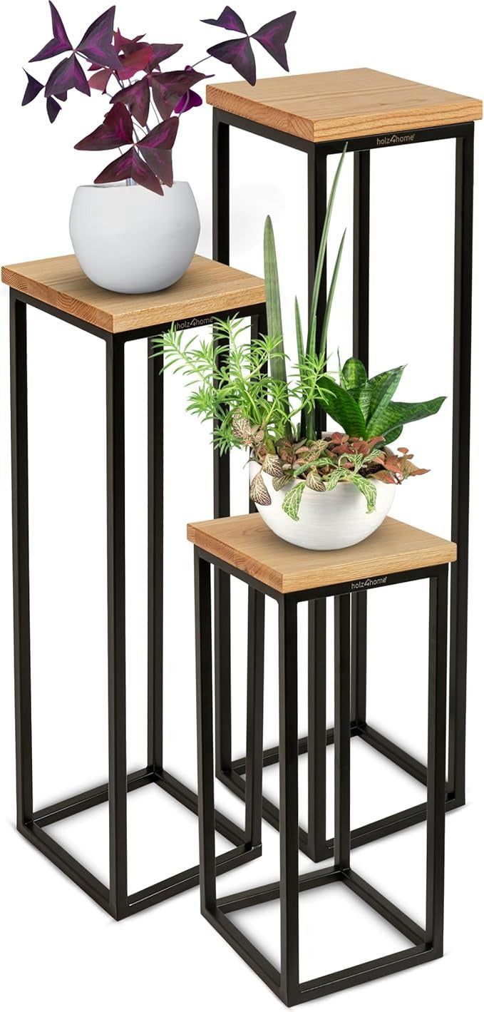 Stylish 3-Piece Plant Stand Set – Modern Indoor Planter Display Stands