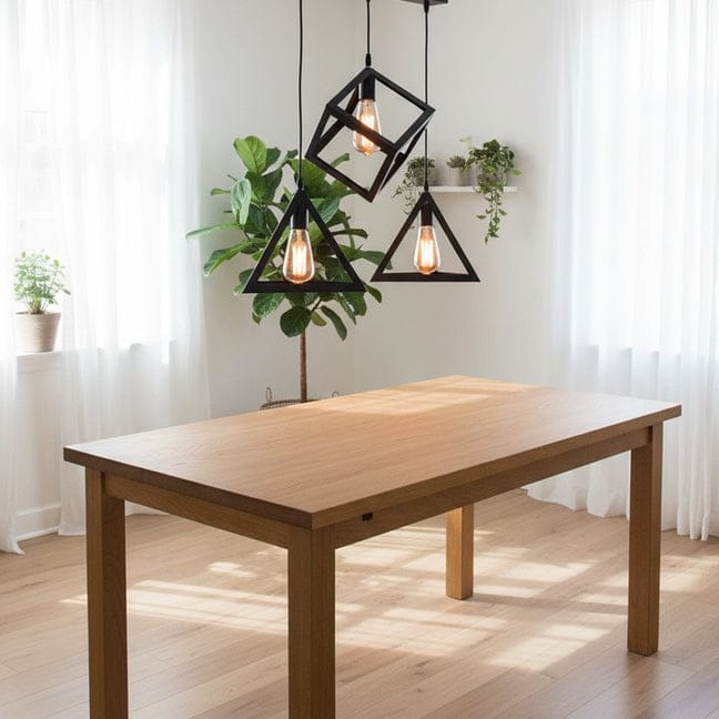 Modern Geometric 3-Light Pendant Lamp – Industrial Hanging Ceiling Light Fixture