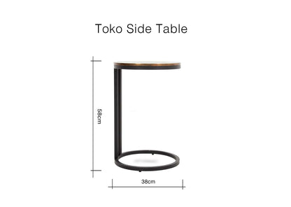 Bronze Metal Side Table - Toko