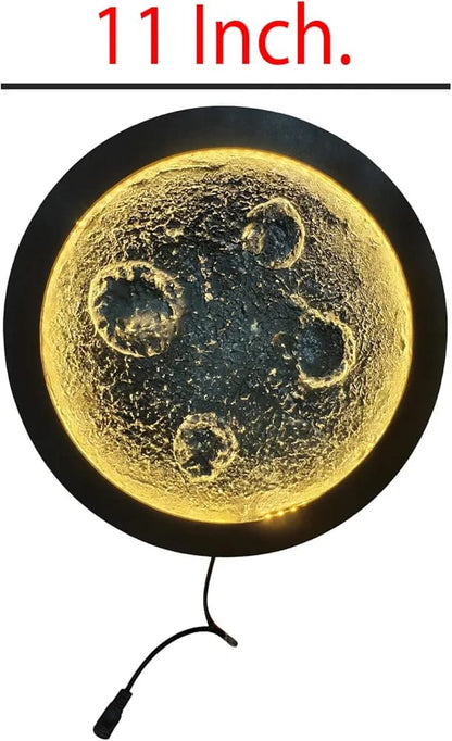 Moon LED Wall Light with Warm Glow | Modern Lunar Decorative Wall Lamp