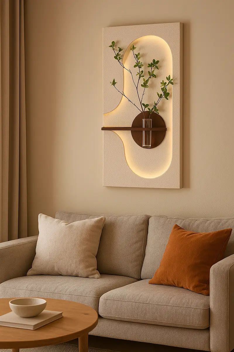 Modern LED Wall Vase Light Decor | Nordic Wall Hanging Flower Vase Lamp for Living Room & Bedroom