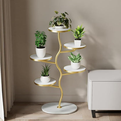 Modern 5-Tier Metal Plant Stand – Indoor & Outdoor Flower Pot Display Rack