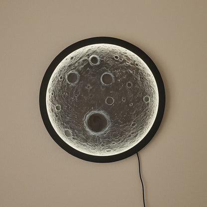 Moon LED Wall Light with Warm Glow | Modern Lunar Decorative Wall Lamp