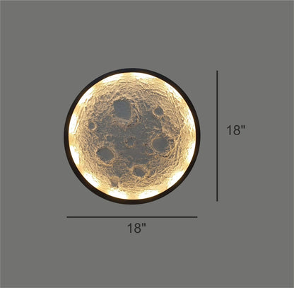 18 Inch 3D Moon LED Wall Light | Modern Lunar Decorative Lamp for Home Décor