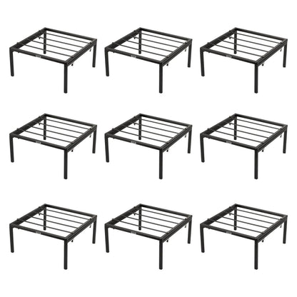 Heavy-Duty Metal Plant Stand Set of 9 | Elevated Flower Pot Risers | Indoor & Outdoor Plant Display Rack