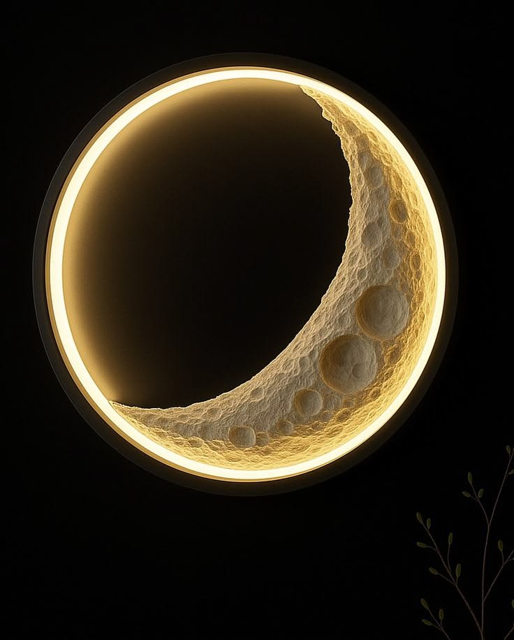 Luxury Moon LED Wall Light | Modern Crescent Moon Decorative Wall Lamp