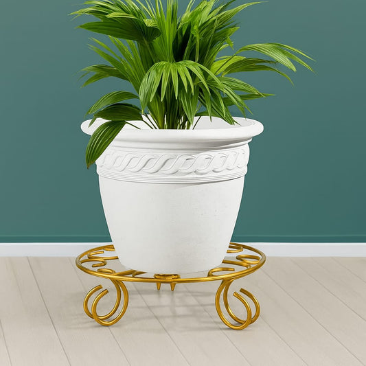 Luxury Gold Metal Plant Stand – Decorative Flower Pot Holder for Home & Garden