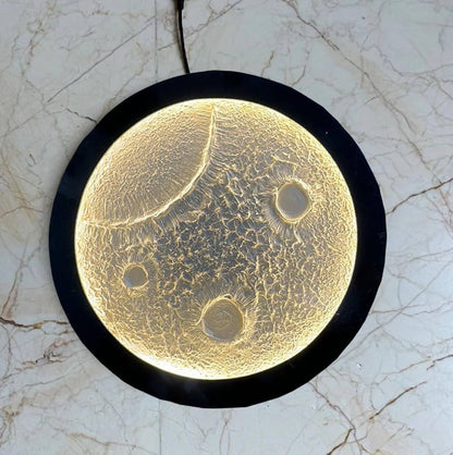 12 Inch 3D Moon LED Wall Light | Modern Lunar Decorative Lamp for Home Décor