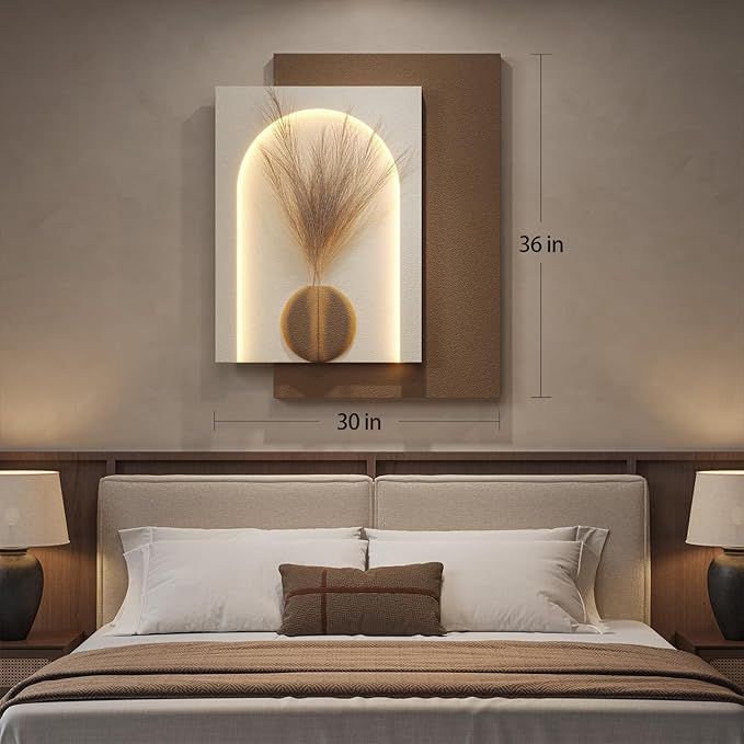 Luxury LED Wall Art Panel | Modern Illuminated Arch Wall Décor | Contemporary Bedroom & Living Room Accent Piece