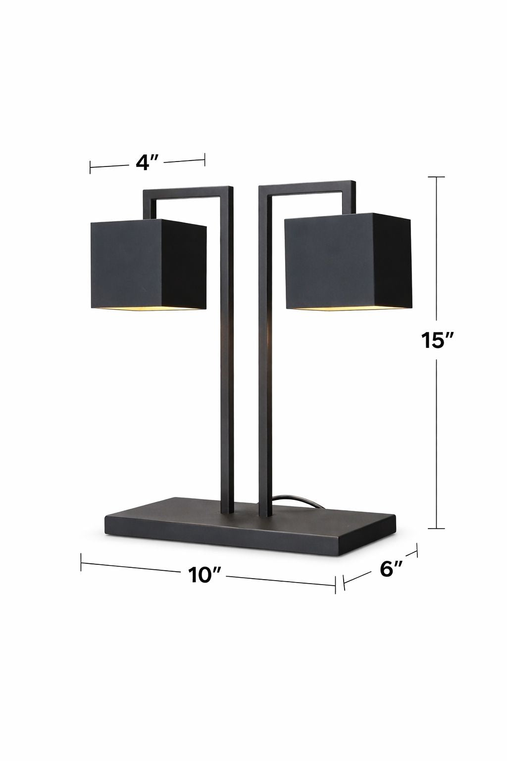 Modern Double Head Table Lamp – Minimalist Metal Decorative Desk Light
