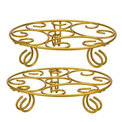 Luxury Gold Metal Plant Stand – Decorative Flower Pot Holder for Home & Garden