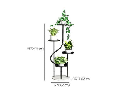 Minimalist S-Shape Plant Stand – 4 Level Indoor Planter Display Stand