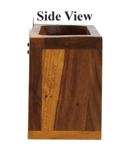 Solid Wood Wall-Mounted Wine Rack with Glass Holder – Rustic Bar Shelf