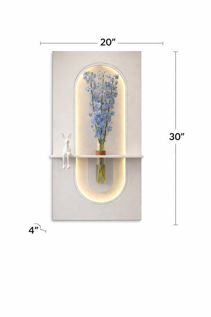 LED Wall Shelf Vase Frame (20” x 30”)