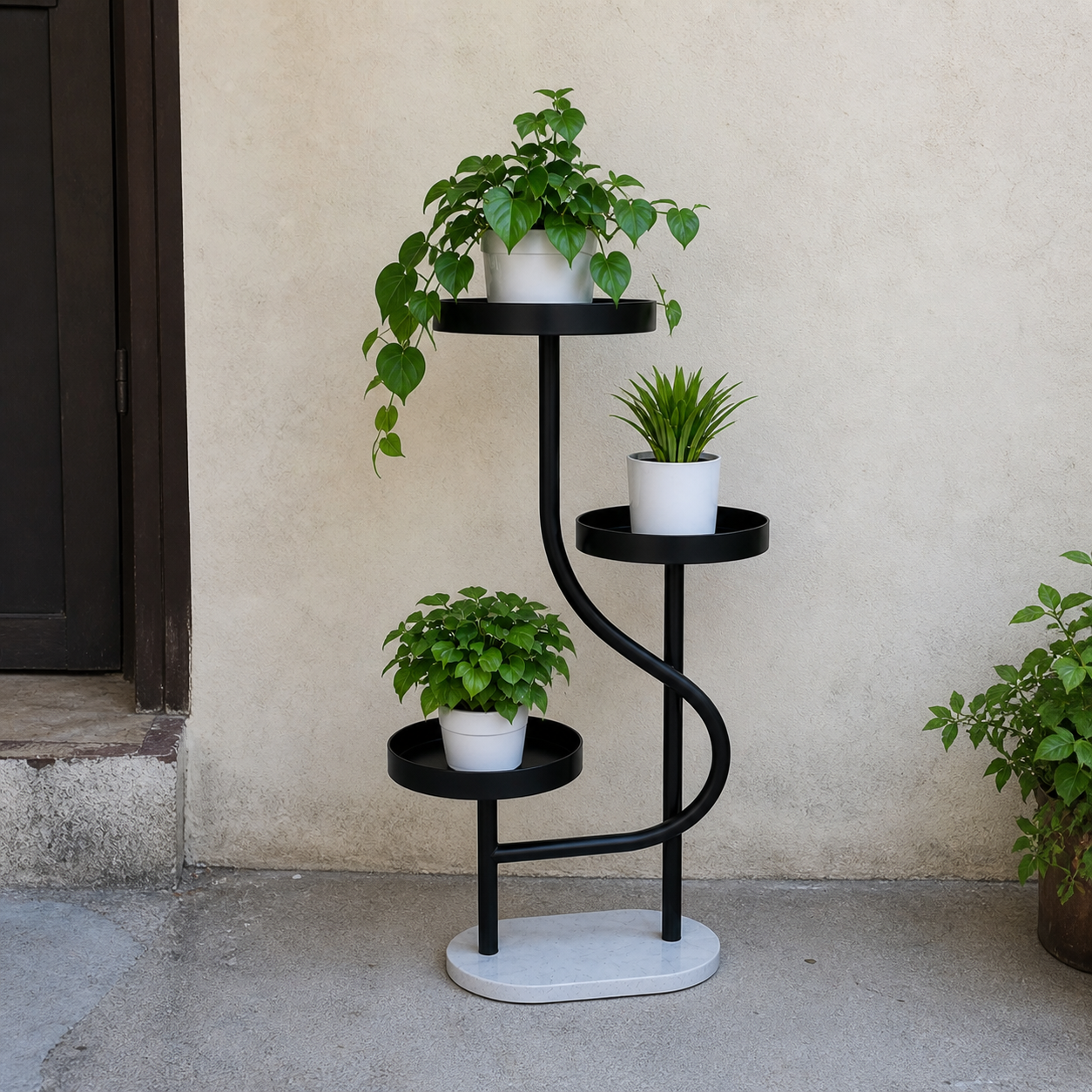Modern 3 Tier Plant Stand for Home | Stylish Indoor Outdoor Flower Stand
